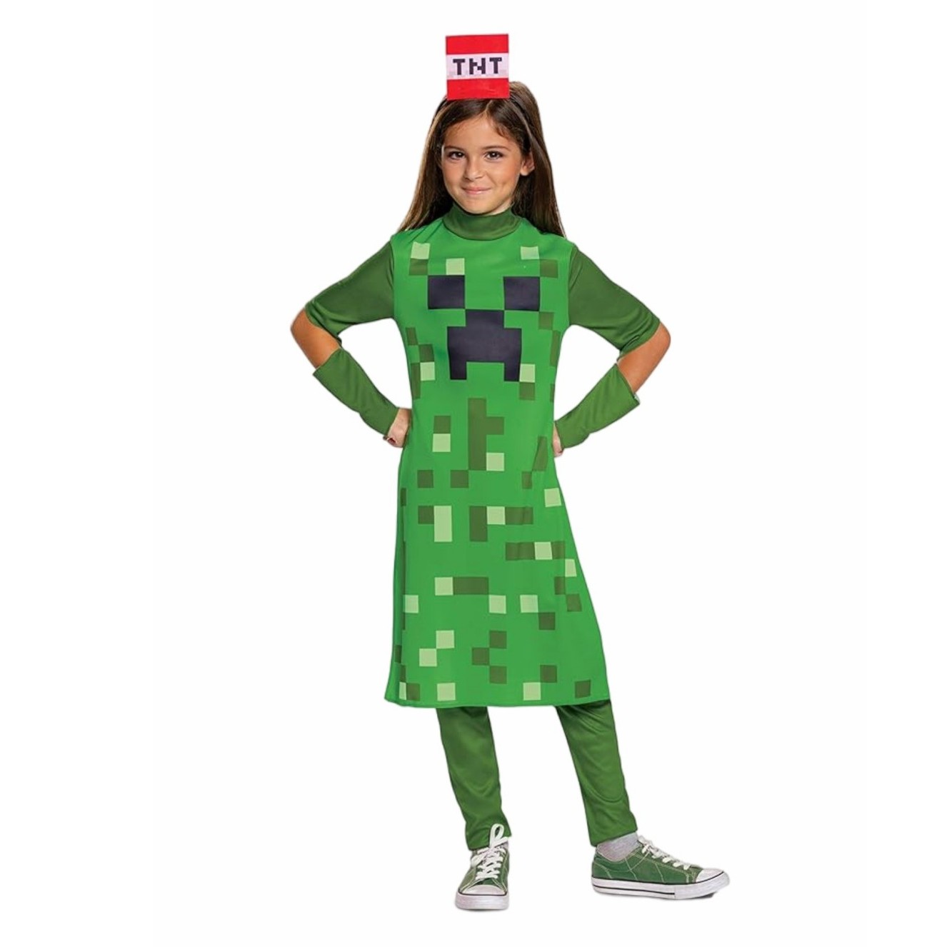 Party Games Minecraft - Kostum Anak Klasik Creeper Girl Kostum