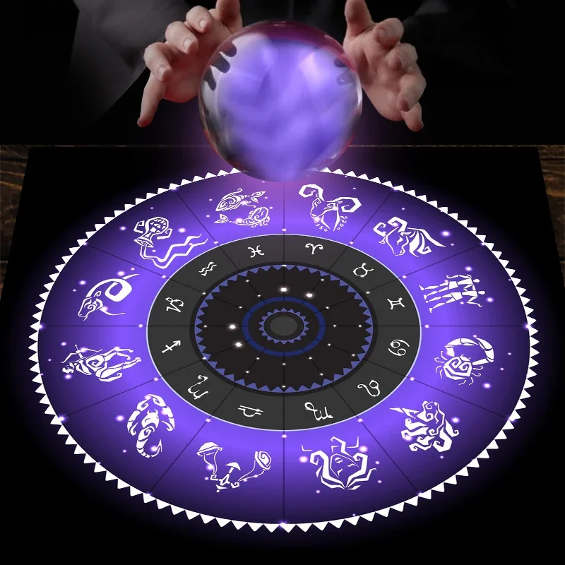 Kain Tarot Ungu Roda Zodiak Ka - Zodiac Party Games ulasan dan harga